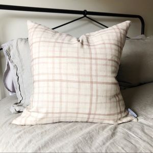 TWO 22x22 Watercolor Plaid Pillows - Bundle